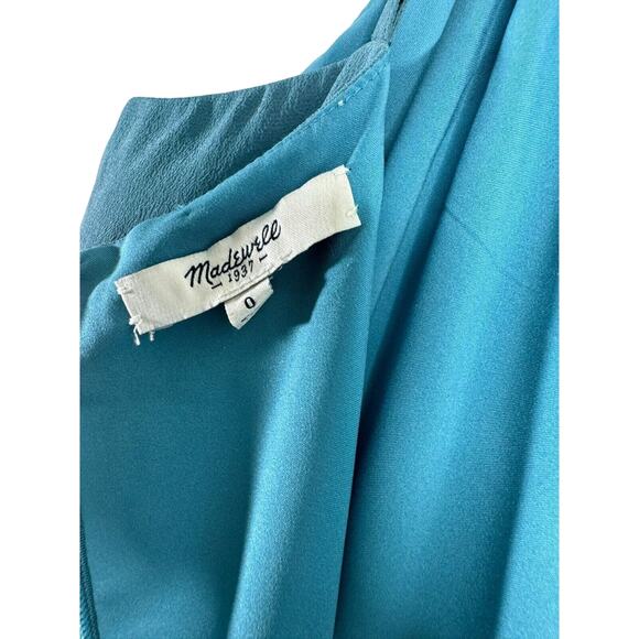 Madewell Silk Dress Camisole Women's Spaghetti Strap Teal 100% Silk size 0 - Picture 4 of 7